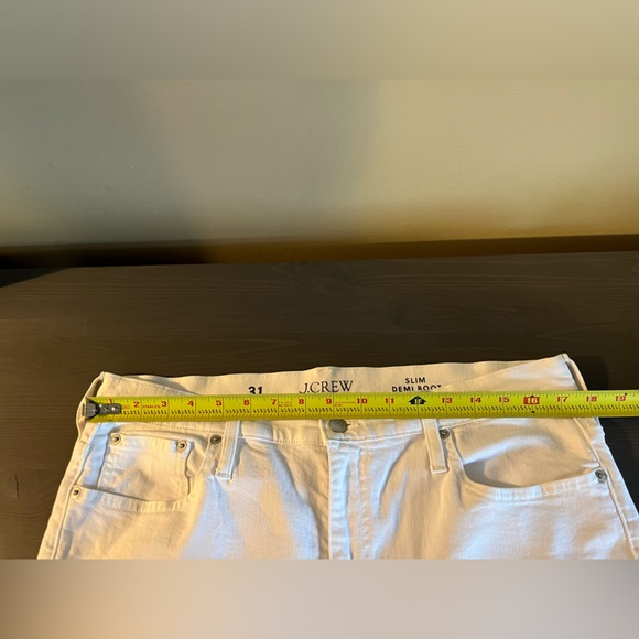 J. Crew Slim Demi Boot Cut Jeans In White Wash - Picture 11 of 13